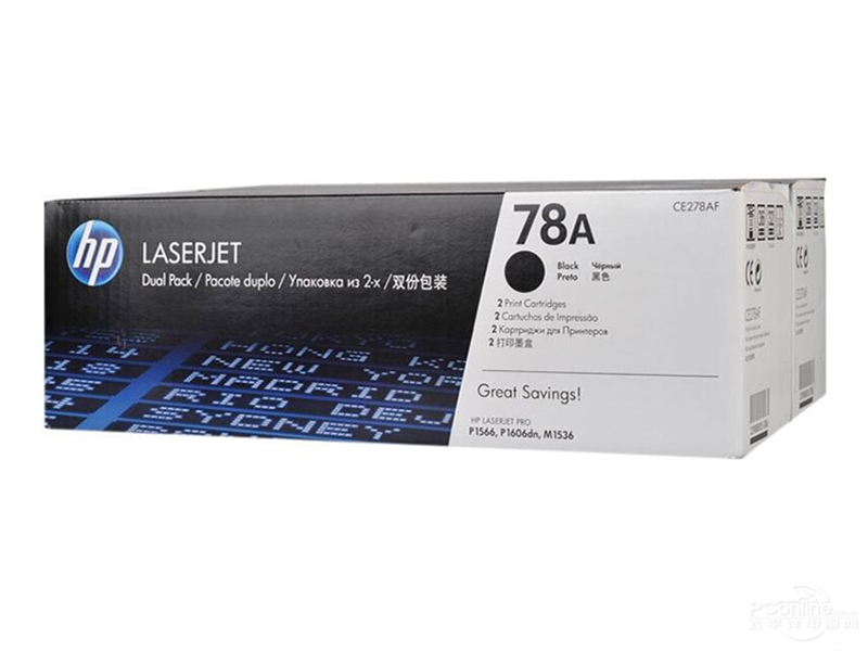 惠普（HP）CE278A 黑色硒鼓 78A
