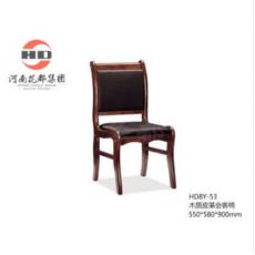 HD8Y-53 木质皮革会客椅